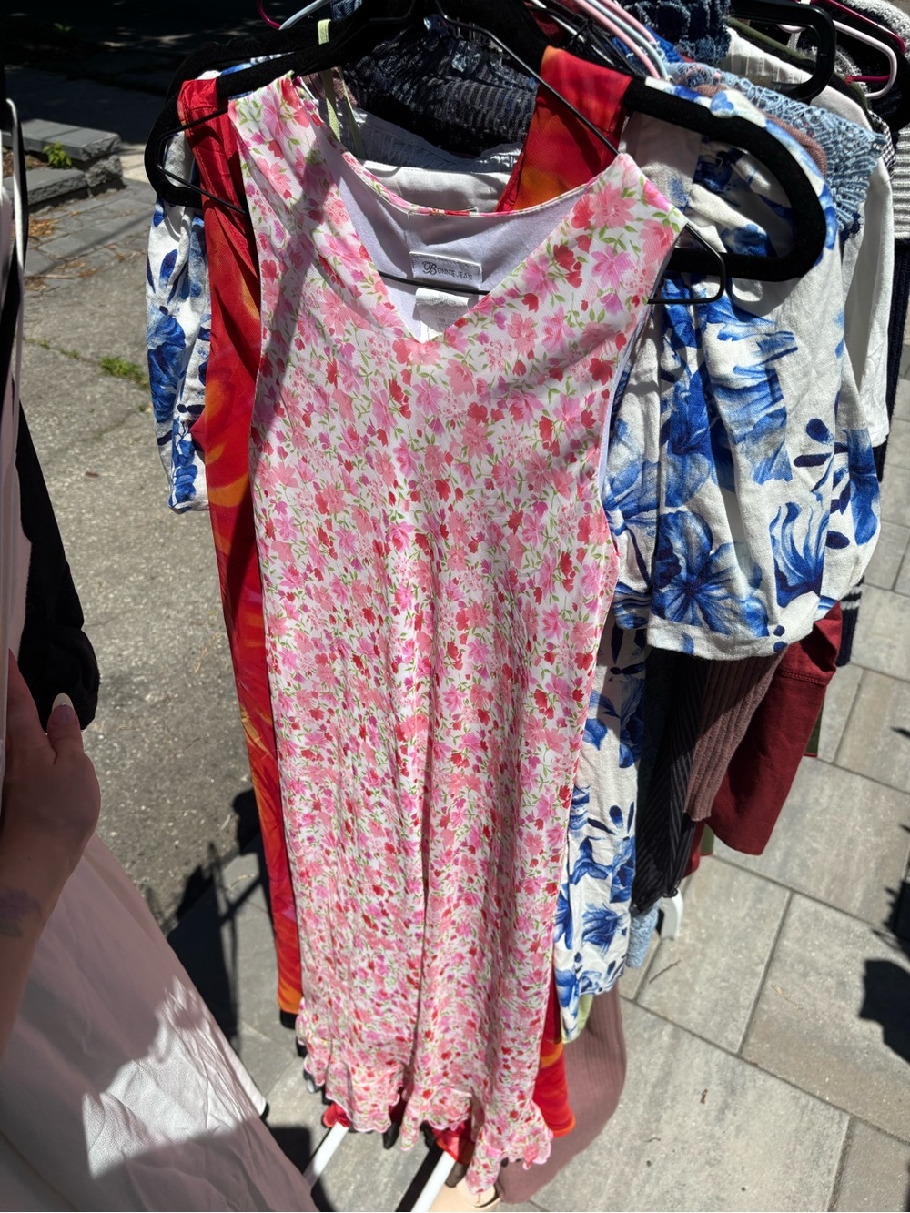 90s pink floral dress